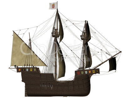 San Buenaventura ship - 3D render