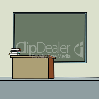 School Desk blackboard