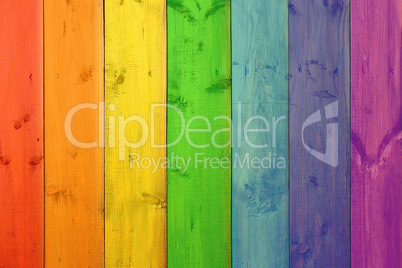 multicolored boards in colores of spectrum