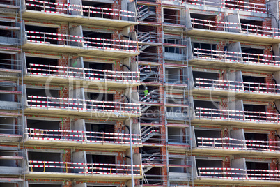Building Under Construction with Balconies