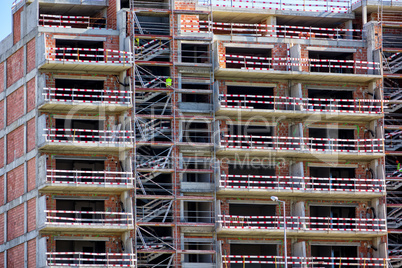 Building Under Construction with Balconies