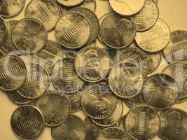 Dollar coins background - vintage