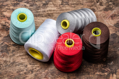 Bobbins Of Colored Threads