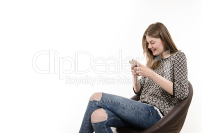 Young girl with a mobile phone