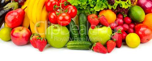 collection fresh fruits and vegetables