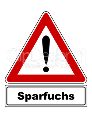 Warnschild mit Ausrufezeichen und Zusatzinformation