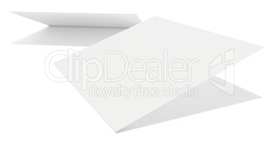 blank sheets of paper on a white background