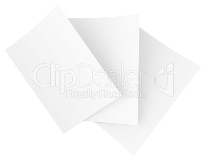 blank white paper sheets stacked in the order