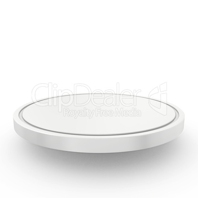 Empty podium and place on white background. 3d rendering