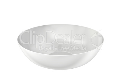 empty plate isolated on white background. 3d rendering