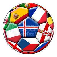 Ball with various flags