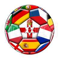 Ball with various flags