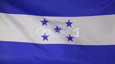 Textile flag of Honduras in slow motion