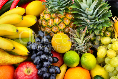 collection fresh fruits and vegetables