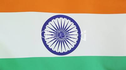 Closeup of the national flag of India