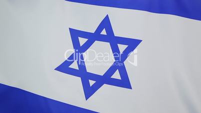 Flag of Israel in slow motion