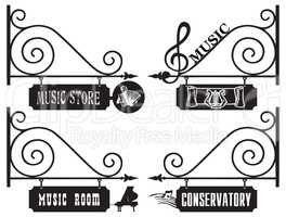 Creative street signs for the music room
