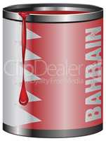 Tin with paint flag State of Bahrain