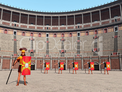 Kolosseum, Centurio und Legionäre im antiken Rom