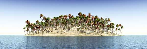 Insel mit Palmen