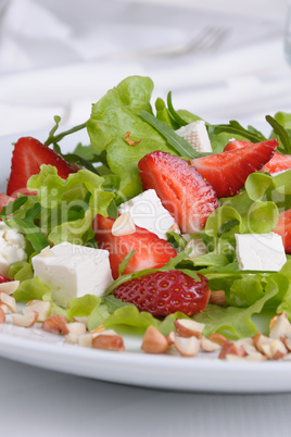 Salad with strawberries