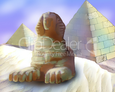 Pyramids And Sphinx