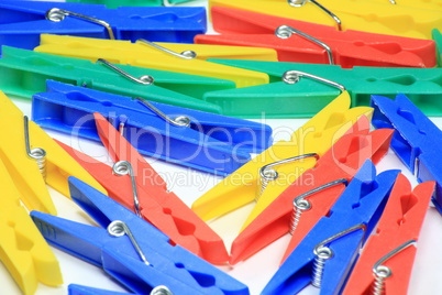 set of plastic clothespin