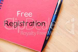 Free registration write on notebook