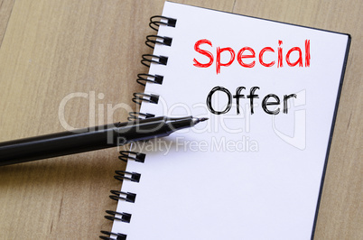 Special offer write on notebook