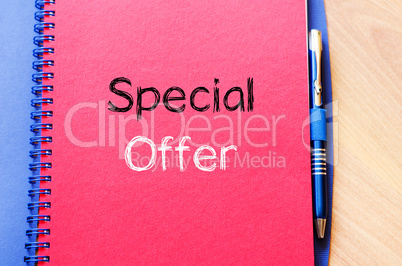 Special offer write on notebook