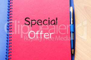 Special offer write on notebook