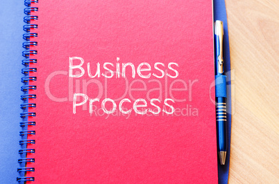 Business process write on notebook