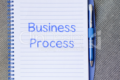 Business process write on notebook