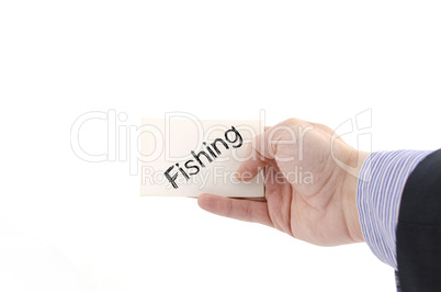 Fishing text concept