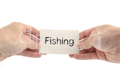 Fishing text concept