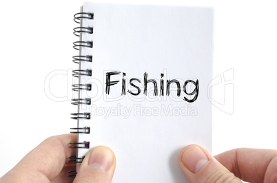 Fishing text concept