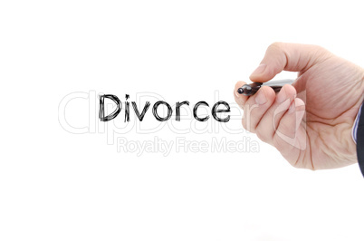 Divorce text concept