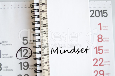 Mindset text concept