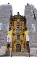 Wallfahrtskirche Vierzehnheiligen mit Gerüst