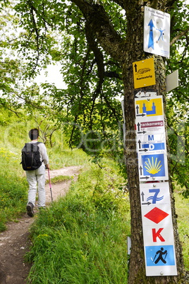 Wandern in Franken-Hinweisschilder