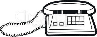 Silhouette of a telephone