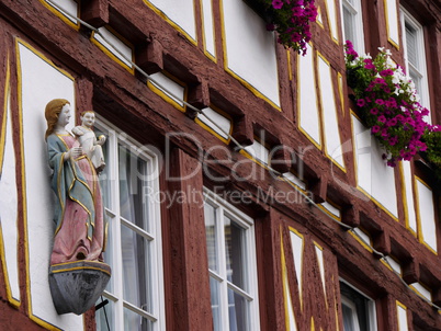 Fachwerkhäuser in der Altstadt von Mainz