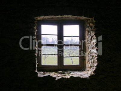 Altes Fenster im Freilichtmuseum