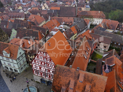 Blick auf den Marktplatz von Rothenburg ob der Tauber