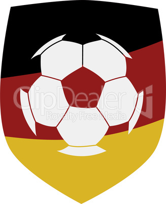 Deutsche Flagge mit Fußball