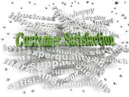 3d image Customer Satisfaction word cloud concept
