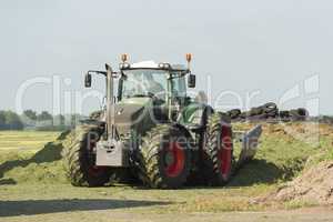silage with a large tractor