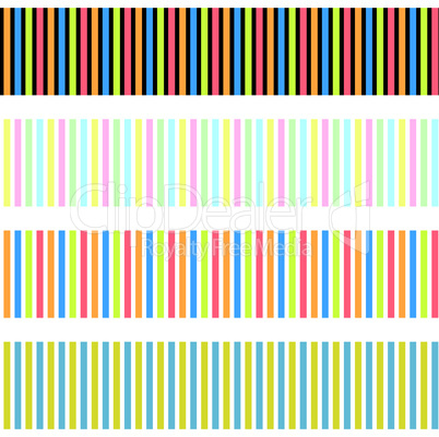 4 bunte Streifenmuster