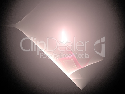 image of one Digital Fractal on Black Color
