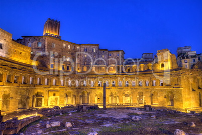 Trajan's forum, Traiani, Roma, Italy, hdr